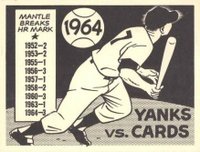 1967 Laughlin World Series #61 1964- Cardinals Vs. Yankees Baseball Card