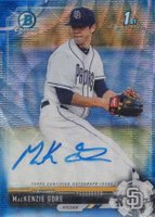 2017 Bowman Draft Chrome Draft Picks Autographs  #CDAMG  MacKenzie Gore Blue Wave Refractor Baseball Card