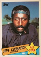 1985 Topps Tiffany #718 Jeff Leonard Baseball Card