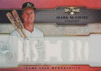 2014 Topps Triple Threads Relics #MMC1 Mark McGwire Ruby 1/1 Baseball Card