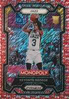 2023 Panini Prizm Monopoly #87 Keyonte George Red Millionaire Shimmer Basketball Card