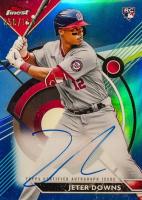 2023 Topps Finest Finest Autographs #JD Jeter Downs Blue Baseball Card