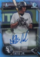 2016 Bowman Chrome Prospects Autographs #FT Fernando Tatis Jr. Twitter Blue Refractor Baseball Card