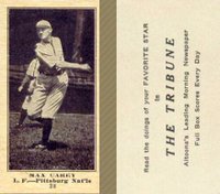 1916 Altoona Tribune #28 Max Carey Baseball Card