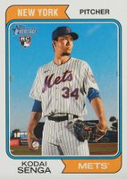 2023 Topps Heritage #80 Kodai Senga Rookie SP Variation Baseball Card