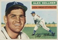1956 Topps #176w Alex Kellner White Back Baseball Card