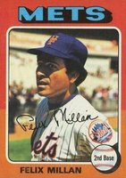 1975 Topps #445 Felix Millan Baseball Card