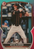 2023 Bowman Draft #BD107 Bryce Eldridge Aqua/Pink Gradient Baseball Card