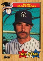 1987 Topps Tiffany #606 Don Mattingly All-Star Baseball Card