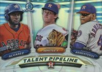 2018 Bowman Talent Pipeline Chrome #HOU Forrest Whitley/Rogelio Armenteros/Yordan Alvarez Baseball Card