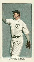 1910 American Caramel Chicago # Orval Overall Baseball Card