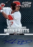 2013 Panini Prizm Perennial Draft Picks Prospect Signatures #97 Mookie Betts Baseball Card