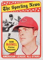1969 Topps #435 Sam McDowell All-Star Baseball Card
