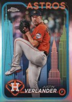 2024 Topps Chrome #291 Justin Verlander Big Apple Refractor Baseball Card