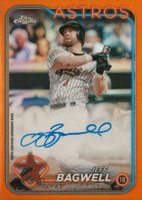 2024 Topps Chrome Chrome Legends Autographs #CLAJBA Jeff Bagwell Orange Refractor Baseball Card