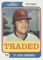 1974 Topps Traded #348T Pete Richert Baseball Card