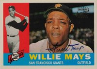 1997 Topps Willie Mays Reprint Autographs #12 Willie Mays 1960 Topps Baseball Card