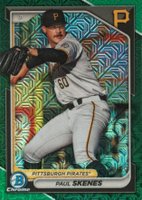2024 Bowman Mega Box Chrome Prospects #125 Paul Skenes Green Refractor Baseball Card