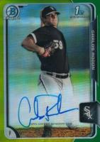 2015 Bowman Chrome Autograph Rookies #CR Carlos Rodon Green Refractor Baseball Card