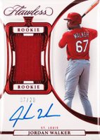 2023 Panini Flawless Rookie Patch Autographs #PPAJW Jordan Walker Ruby Baseball Card