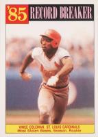 1986 Topps #201 Vince Coleman Record Breaker Baseball Card