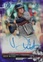 2017 Bowman Draft Chrome Draft Picks Autographs  #CDADW  Drew Waters Purple Refractor Baseball Card