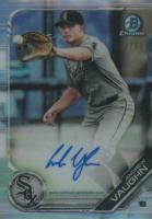 2019 Bowman Draft #BDC100 Andrew Vaughn Chrome-Ball Visible-Autograph Baseball Card