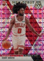 2019 Panini Mosaic #264 Coby White Pink Camo Basketball Card