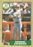 1987 Topps Traded Tiffany #52T Reggie Jackson Baseball Card