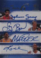 2007 SP Rookie Threads SP Marks Six #BEJJBD Julius Erving/Kevin Durant/Kobe Bryant/Larry Bird/LeBron James/Magic Johnson Basketball Card