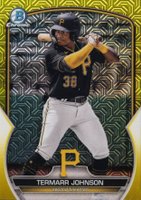 2023 Bowman Mega Box Chrome #88 Termarr Johnson Yellow Baseball Card