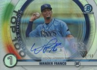 2020 Bowman Chrome Scouts' Top 100 #BTP1 Wander Franco Autograph Baseball Card