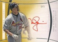 2017 Topps Diamond Icons Red Ink Signatures #MMC Mark McGwire Gold 1/1 Baseball Card