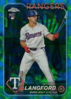 2024 Topps Chrome Update #USC37 Wyatt Langford Blue/Green Lava Lamp Baseball Card