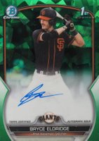 2023 Bowman Draft Sapphire Edition Chrome Prospect Autographs #CDABE Bryce Eldridge Green Baseball Card