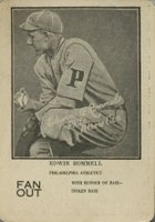 1923 Walter Mails Card Game # Edwin Rommell Correct spell Rommel Baseball Card