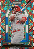 2022 Panini Prizm Stained Glass #SG5 Mike Trout Red/White/Blue Prizm Baseball Card