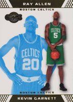 2007 Topps CO-Signers #27 Kevin Garnett/Ray Allen Gold Blue Basketball Card