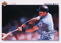 1992 Upper Deck #444 George Brett Gold Hologram Baseball Card