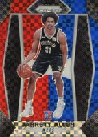 2017 Panini Prizm #154 Jarrett Allen Red White Blue Prizm Basketball Card
