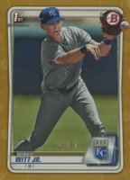 2020 Bowman Paper Prospects #BP25 Bobby Witt Jr. Gold Baseball Card