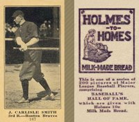 1916 Holmes for Homes Bread #167 J. Carlisle Smith Baseball Card