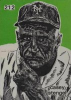 1984 O'Connell & Son Ink Mini Prints #212 Casey Stengel Baseball Card