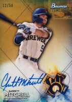 2021 Bowman Sterling Prospect Autographs #BSPAGM Garrett Mitchell Gold Refractor Baseball Card