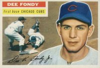 1956 Topps #112w Dee Fondy White Back Baseball Card