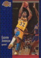 1991 Fleer #100 Magic Johnson 3-D Wrapper Redemption Basketball Card