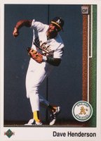 1989 Upper Deck #174 Dave Henderson Baseball Card