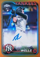2024 Topps Chrome Update Chrome Baseball Update Series Autographs #ACAWE Austin Wells Gold Refractor Baseball Card