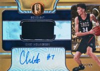 2022 Panini Chronicles Draft Picks Gold Standard Rookie Jersey Atuograph #GSCHE Chet Holmgren Basketball Card