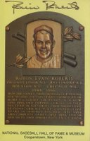 1999 Hall of Fame Autographs # Robin Roberts Yellow HOF Plaque Baseball Card